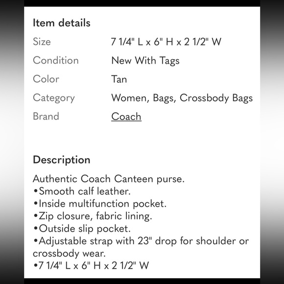 Coach Brown Leather Circle Crossbody Bag - Picture 10 of 10